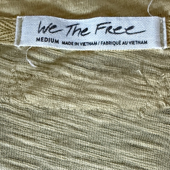 We The Free Betty Soft Yellow Long Sleeve Tee - Picture 2 of 3